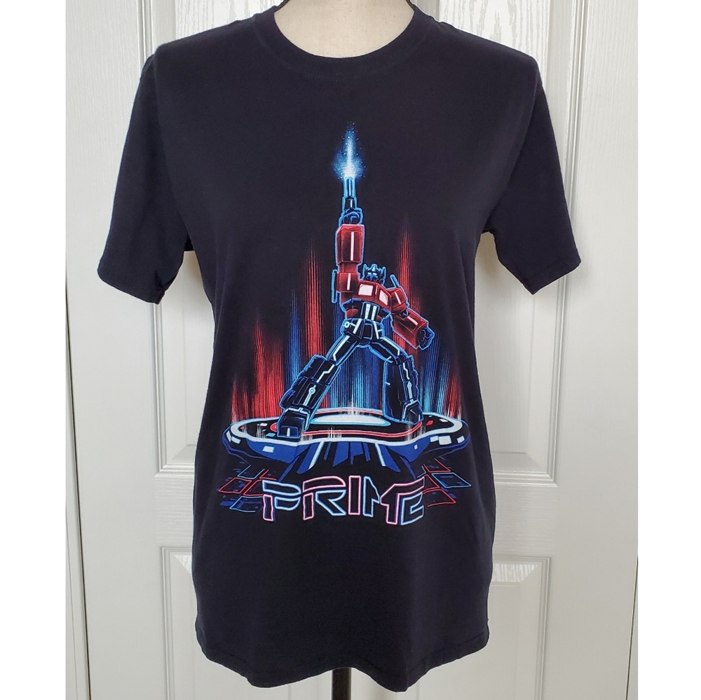 Optimus Prime Transformers Shirt Mens Size Medium Black Shortsleeve